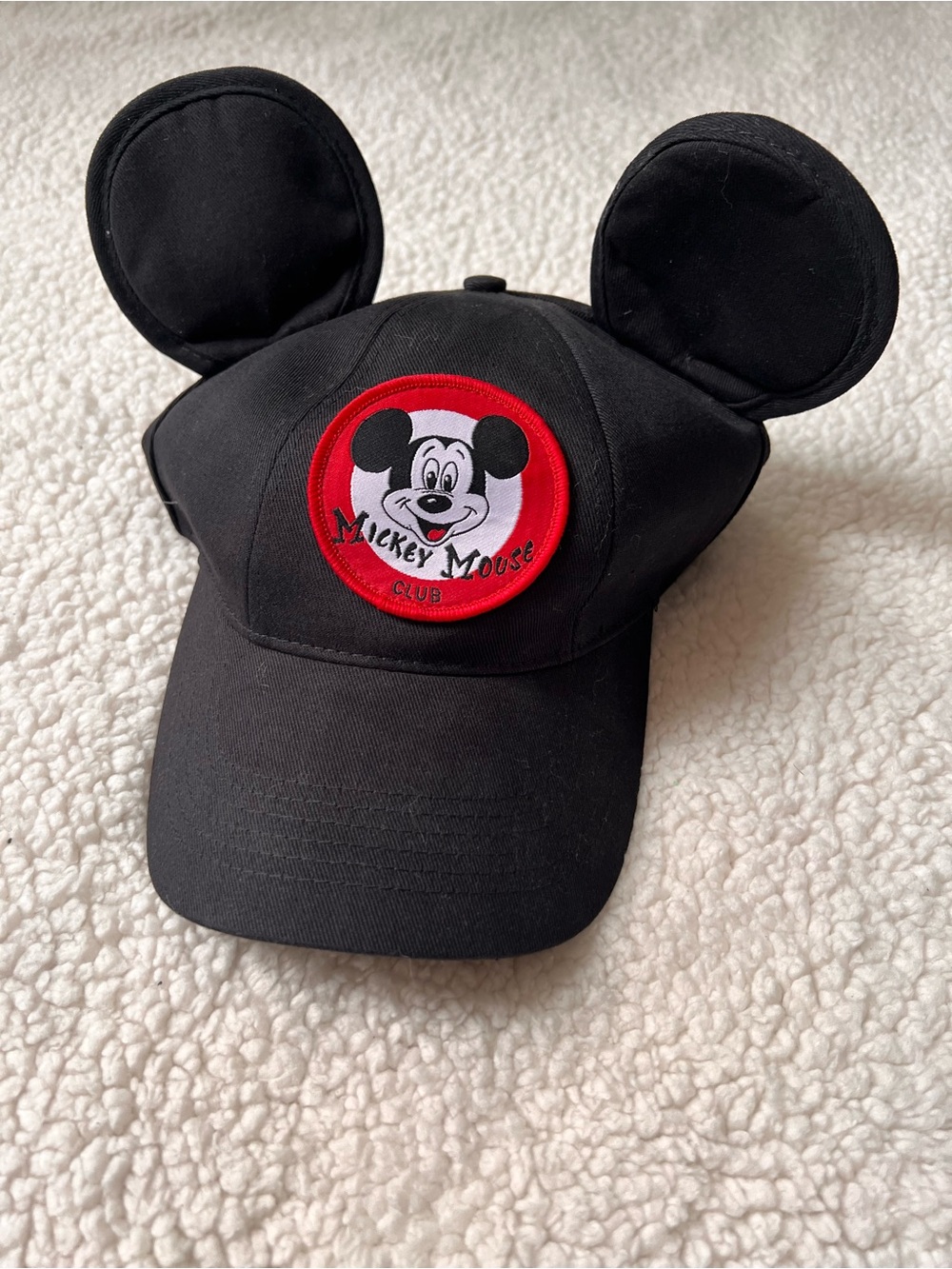 Disney Official Mouseketeer Black Baseball Cap with Iconic Ears